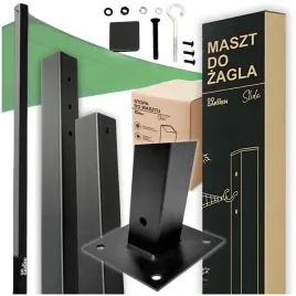 Zdjęcie produktu Maszt słup do żagla ogrodowego regulowana wysokość 240 cm komplet + stopa