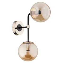 kinkiet-scienny-podwojny-czarny-zloty-szklane-bursztynowe-kule-42-cm-alfa