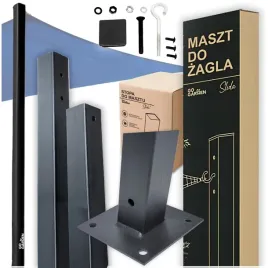 maszt-slup-do-zagla-ogrodowego-regulacja-wysokosc-240cm-grafit-stopa-zestaw