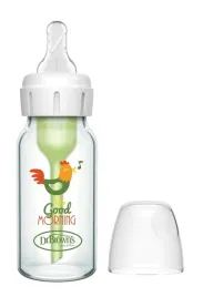 dr-brown-s-butelka-options-120ml-antykolkowa-waska-szklana-dekor-kogut