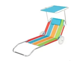 aktive-lezak-plazowy-2-w-1-wozek-skladany-z-wyscielana-poduszka-i-parasolem
