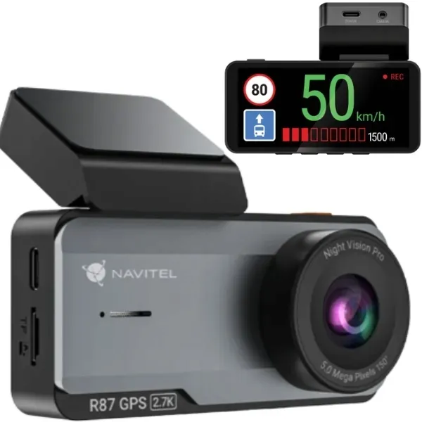 Wideorejestrator Navitel R87 GPS Prędkościomierz Wifi 2,7K Starvis 2