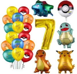 balon-balony-foliowe-ogromny-zestaw-pokemon-pikachu-cyfra-7-26-sztuk