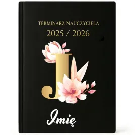 kalendarz-nauczyciela-a5-25-26-zlota-litera-kwiaty-personalizowany-j-imie
