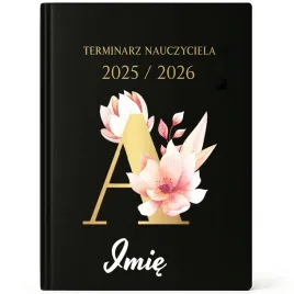 kalendarz-nauczyciela-a5-25-26-zlota-litera-kwiaty-personalizowany-a-imie