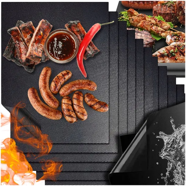 12x MATA DO GRILLA DO PIECZENIA TEFLONOWA TACKA NA GRILL GRILLOWANIE ZESTAW
