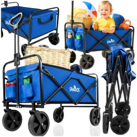 wozek-plazowy-sunshine-niebieski-skladany-turystyczny-plaza-kemping-100kg
