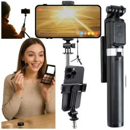 Zdjęcie produktu Uchwyt Do Telefonu Z Pilotem Statyw Selfie Stick Vlog Insta Kijek Tripod
