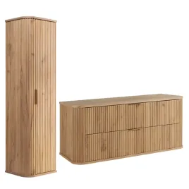 szafka-lazienkowa-wiszaca-zestaw-1204-slupek-dab-craft-ryflowany-front-mdf