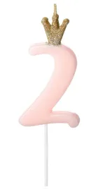 swieczka-urodzinowa-cyfra-2-z-korona-rozowa-9-5cm-na-tort-dla-dziewczynki