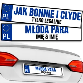 naklejka-tablice-rejestracyjna-w-aucie-na-slub-na-wesele-jak-bonnie-i-clyde
