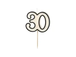 swieczka-urodzinowa-liczba-30-55cm-bialo-czarna-na-tort-30-urodziny