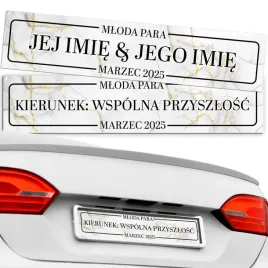 naklejka-tablice-rejestracyjna-w-aucie-na-slub-na-wesele-wspolna-przyszlosc