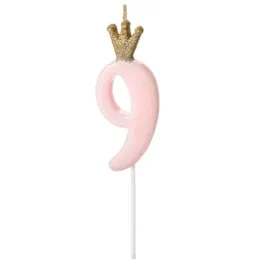 swieczka-urodzinowa-cyfra-9-z-korona-rozowa-9-5cm-na-tort-dla-dziewczynki