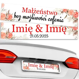 naklejka-na-tablice-samochodowa-na-slub-na-wesele-bez-mozliwosci-cofania