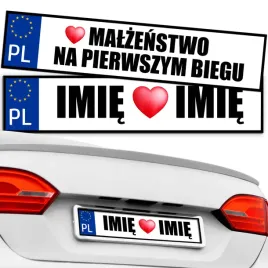 naklejka-na-tablice-samochodowa-smieszne-na-slub-wesele-na-pierwszym-biegu