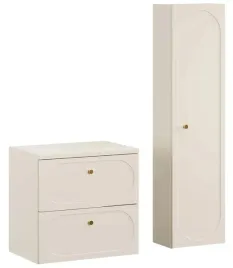 bezowy-komplet-lazienkowy-wiszacy-szafka-pod-umywalke-60-cm-slupek-140-cm