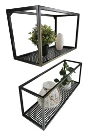 zestaw-2-polek-wiszacych-metal-loft-czarne