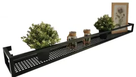 polka-scienna-wiszaca-metal-loft-czarna-60cmx10cm