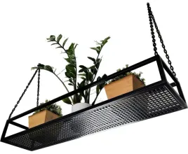 polka-sufitowawiszaca-nowoczesny-kwietnik-60cm-czarna