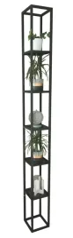 nowoczesny-regal-slupek-melatalowy-loft-czarny