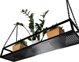 polka-sufitowawiszaca-nowoczesny-kwietnik-80cm-czarna