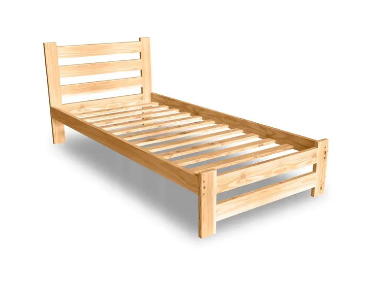 Łóżko sosnowe drewniane 90x200 lite drewno + stelaż | Producent