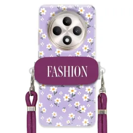etui-do-oppo-reno-12-fs-case-fashion-kwiaty-wiosenne-uchwyt-sznurek-fiolet
