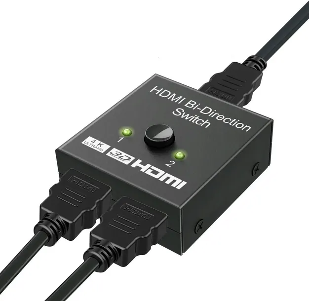 Switch HDMI 2x1 Rozdzielacz Splitter 4K 60Hz full HD HDMI 2.0 BI Direction