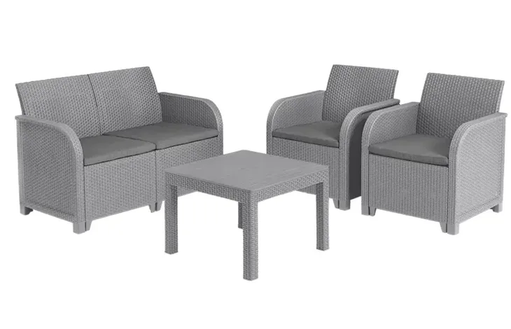 Zestaw Mebli Ogrodowych KETER Sanremo 4 osobowy SOFA + 2 FOTELE + STÓŁ