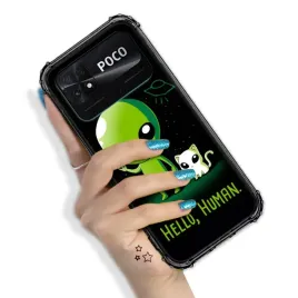 etui-anti-shock-do-xiaomi-poco-c40-pancerne-hit-dark-funny-alien-mix-wzorow