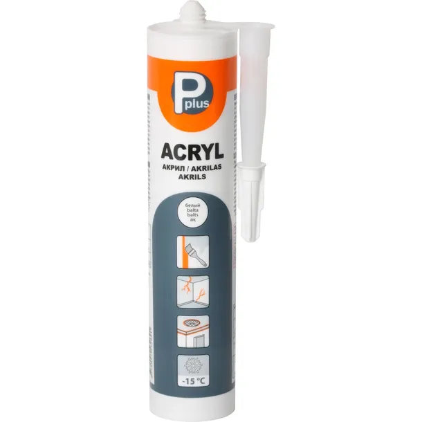 Akryl biały silikon acryl maskujący uniwersalny elastyczny 280 ml Pplus