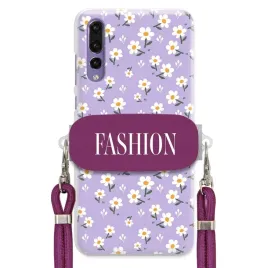 etui-do-huawei-p20-plus-case-fashion-kwiaty-wiosenne-uchwyt-sznurek-fiolet