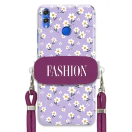etui-do-huawei-honor-8x-case-fashion-kwiaty-wiosenne-uchwyt-sznurek-fiolet