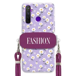 etui-do-realme-5-pro-case-fashion-kwiaty-wiosenne-uchwyt-sznurek-fiolet