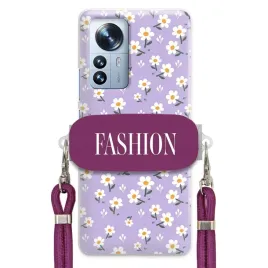 etui-do-xiaomi-12-pro-5g-case-fashion-kwiaty-wiosna-uchwyt-sznurek-fiolet