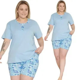 wygodna-damska-pizama-plus-size-szorty