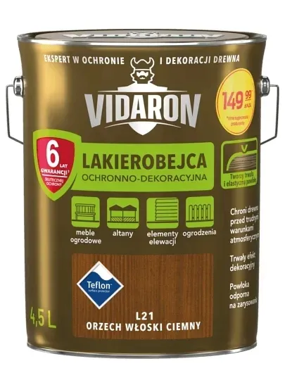 VIDARON Lakierobejca 4,5L ORZECH WŁOSKI CIEMNY L21