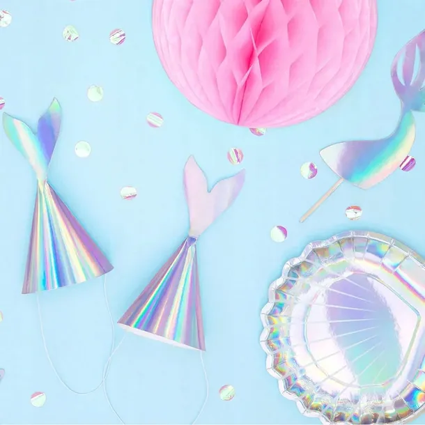 czapeczki-18cm-syrenka-opalizujace-1-op-6-szt-urodziny-roczek-bohater-syrenka-ariel-waga-z-opakowaniem-0-2-kg