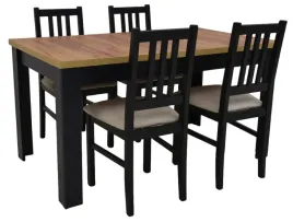 stol-rozkladany-80x140-180cm-4-krzesla-drewniane-tapicerowane-siedzisko