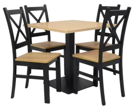 stol-80x80cm-metalowa-podstawa-4x-krzeslo-drewniane-restauracja-kwiarnia