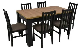 stol-rozkladany-80x140-180cm-6-krzesel-drewnianych-tapicerowane-siedzisko