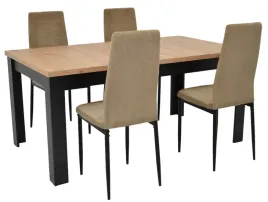 stol-rozkladany-90x160-200cm-dab-artisan-4-krzesla-sztruks-ciemny-bez