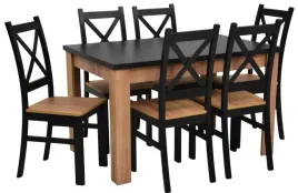stol-rozkladany-80x120-160-cm-6-krzesel-drewnianych-krzyzak-dab-craft
