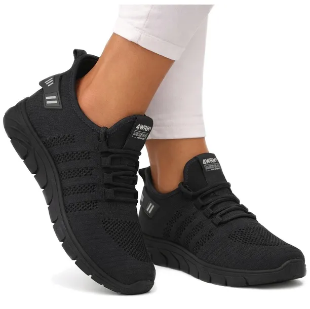 LEKKIE BUTY DAMSKIE SNEAKERSY ODDYCHAJĄCE SPORTOWE ADIDASY CZARNE R.38