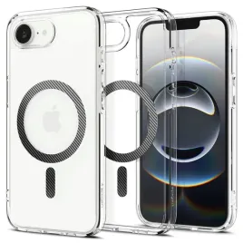 etui-spigen-ultra-hybrid-magsafe-do-iphone-16e-karbon-przezroczyste-case