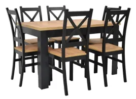 stol-rozkladany-80x120-160-cm-6-krzesel-drewnianych-krzyzak-dab-craft