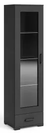 witryna-wysoka-fabio-50-cm-czarna-z-polkami-szuflada-i-przeszkleniem
