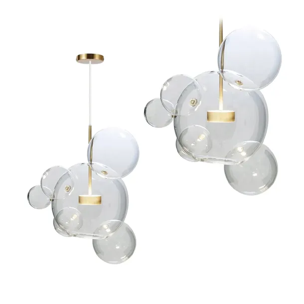 Lampa Sufitowa Wisząca Złota Gold Szklane Kule Żyrandol Led Toolight