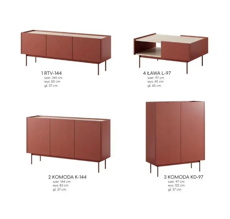 komoda-rossi-3-ceramic-red-dab-linea